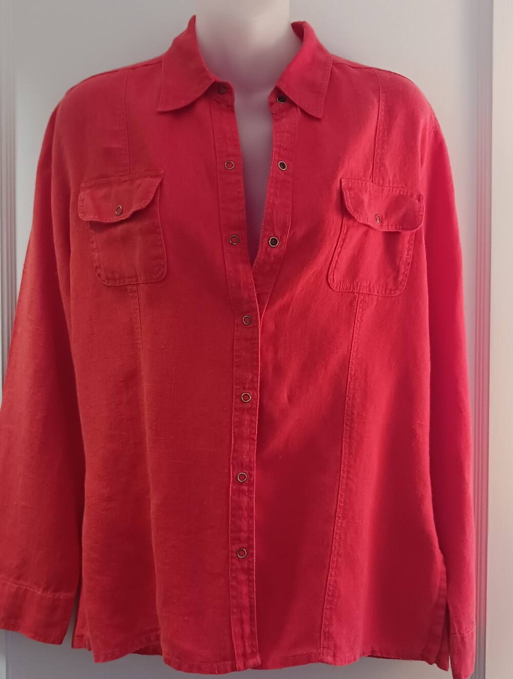 Chico's Orange Linen Shirt